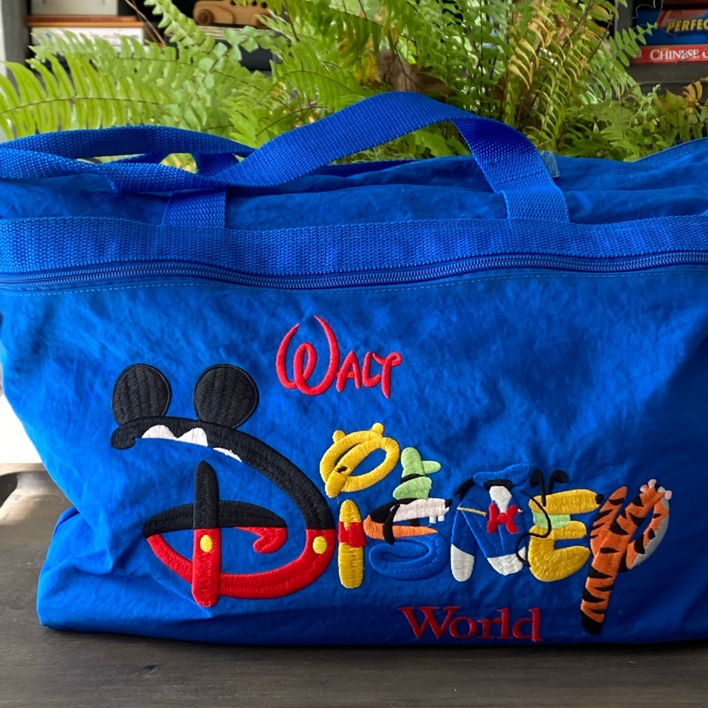 Walt Disney World Embroidered Blue Tote Bag